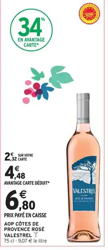 Intermarché Hyper Valestrel aop côtes de provence rosé offre