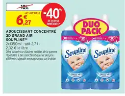 Intermarché Soupline adoucissant concentré 3d grand air offre