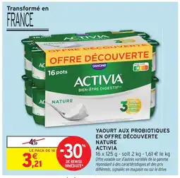 Intermarché Danone activia nature bien-être digestif offre