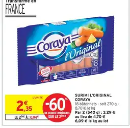 Intermarché Coraya surimi l'original offre