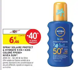 Intermarché Nivea spray solaire protect & hydrate 5 en 1 kids coloré fps50+ offre