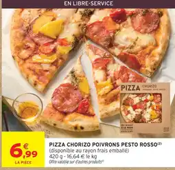 Intermarché Pizza chorizo poivrons pesto rosso offre