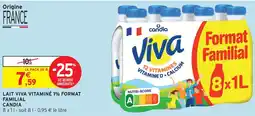 Intermarché Candia lait viva vitaminé 1% format familial offre