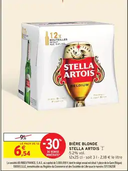 Intermarché Stella artois bière blonde offre