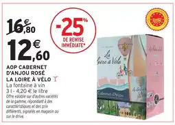 Intermarché La loire à vélo aop cabernet d'anjou rosé offre