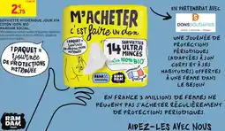 Intermarché Ramdam social serviette hygiénique jour x14 coton 100% bio offre