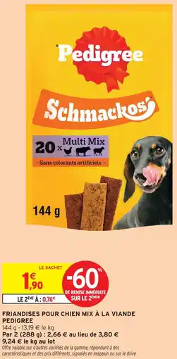 Intermarché Pedigree friandises pour chien mix à la viande offre