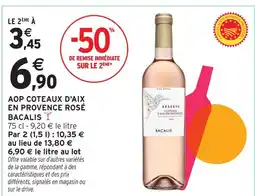 Intermarché Bacalis aop coteaux d'aix en provence rosé offre