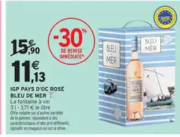 Intermarché Bleu de mer igp pays d'oc rosé offre