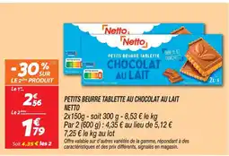 Netto Netto petits beurre tablette chocolat au lait offre