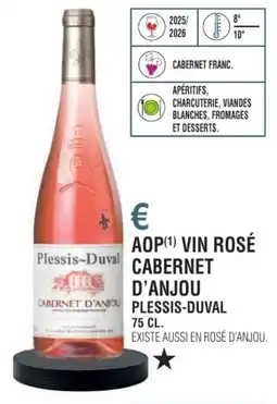 E.Leclerc Aop vin rosé cabernet d'anjou plessis-duval offre