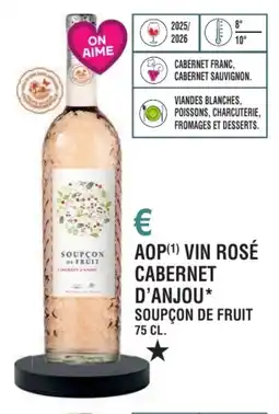 E.Leclerc Aop vin rosé cabernet d'anjou soupçon de fruit offre