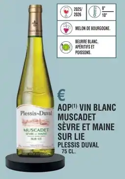 E.Leclerc Aop vin blanc muscadet sèvre et maine sur lie plessis duval offre