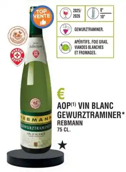 E.Leclerc Aop vin blanc gewurztraminer rebmann offre