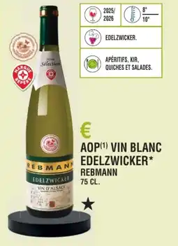 E.Leclerc Aop vin blanc edelzwicker rebmann offre