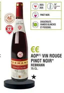 E.Leclerc Aop vin rouge pinot noir rebmann offre