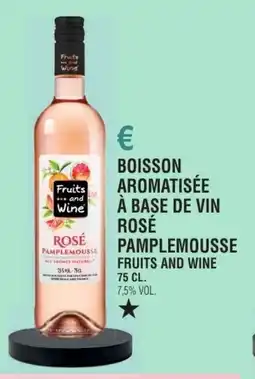 E.Leclerc Boisson aromatisée à base de vin rosé pamplemousse fruits and wine offre