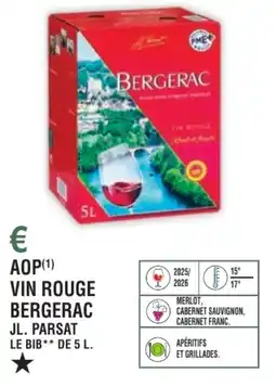 E.Leclerc Aop vin rouge bergerac jl. parsat offre