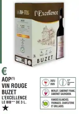 E.Leclerc Aop vin rouge buzet l'excellence offre