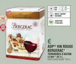 E.Leclerc Aop vin rouge bergerac terrasses d'autan offre