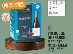 E.Leclerc Vin rouge de france merlot maison parsat offre