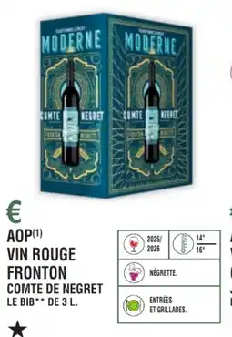 E.Leclerc Aop vin rouge fronton comte de negret offre