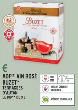 E.Leclerc Aop vin rosé buzet terrasses d'autan offre