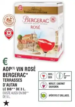 E.Leclerc Aop vin rosé bergerac terrasses d'autan offre
