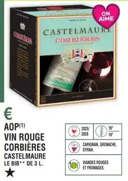 E.Leclerc Aop vin rouge corbières castelmaure offre