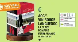 E.Leclerc Aoc vin rouge languedoc la clape domaine ferri arnaud offre