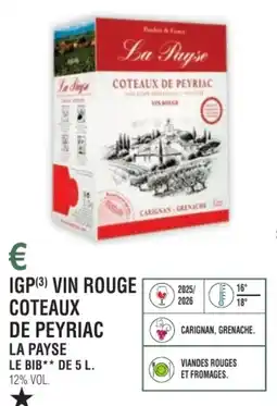 E.Leclerc Igp vin rouge coteaux de peyriac la payse offre