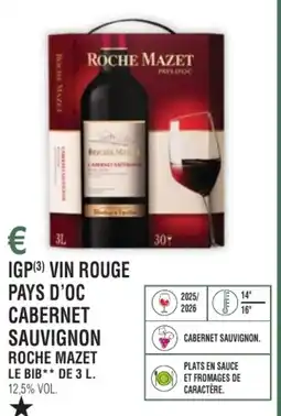 E.Leclerc Igp vin rouge pays d'oc cabernet sauvignon roche mazet offre