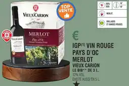 E.Leclerc Igp vin rouge pays d'oc merlot vieux carion offre