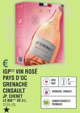 E.Leclerc Igp vin rosé pays d'oc grenache cinsault jp. chenet offre