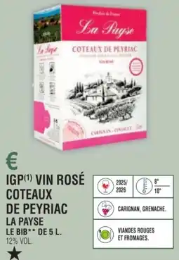 E.Leclerc Igp vin rosé coteaux de peyriac la payse offre
