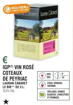 E.Leclerc Igp vin rosé coteaux de peyriac lauran cabaret offre