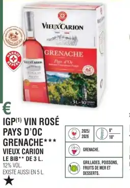 E.Leclerc Igp vin rosé pays d'oc grenache vieux carion offre