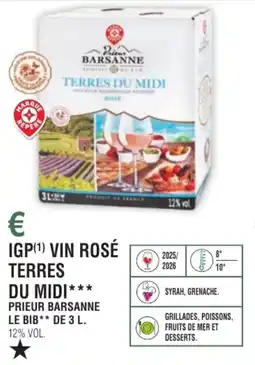 E.Leclerc Igp vin rosé terres du midi prieur barsanne offre