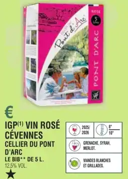 E.Leclerc Igp vin rosé cévennes cellier du pont d'arc offre