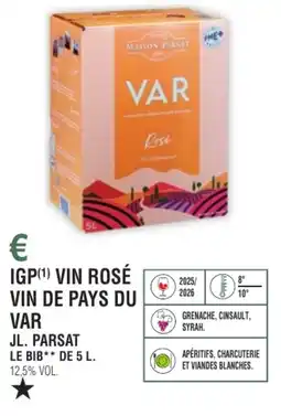 E.Leclerc Igp vin rosé vin de pays du var jl. parsat offre