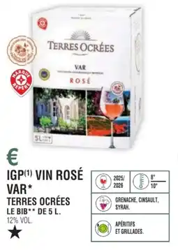 E.Leclerc Igp vin rosé var terres ocrées offre