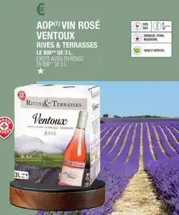 E.Leclerc Aop vin rosé ventoux rives & terrasses offre