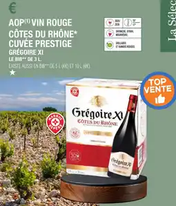 E.Leclerc Aop vin rouge côtes du rhône cuvée prestige grégoire xi offre