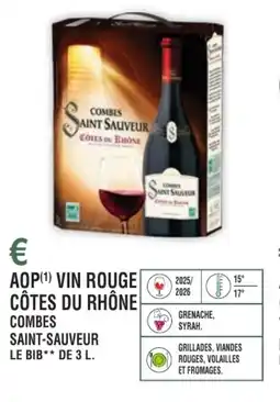 E.Leclerc Aop vin rouge côtes du rhône combes saint-sauveur offre