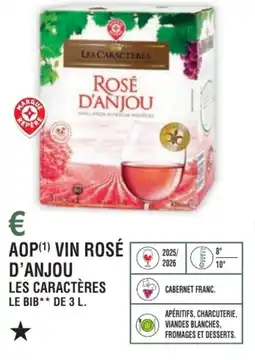 E.Leclerc Aop vin rosé d'anjou les caractères offre