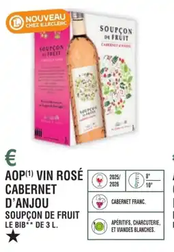 E.Leclerc Aop vin rosé cabernet d'anjou soupçon de fruit offre