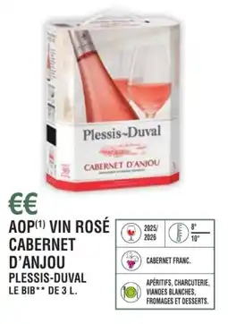 E.Leclerc Aop vin rosé cabernet d'anjou plessis-duval offre