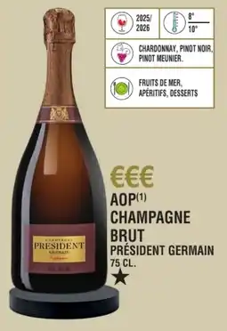 E.Leclerc Aop champagne brut président germain offre
