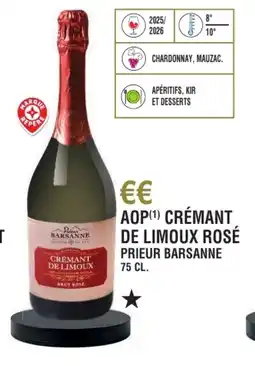 E.Leclerc Aop crémant de limoux rosé prieur barsanne offre