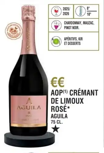 Aop crémant de limoux rosé aguila